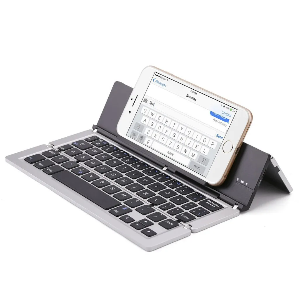 A0538-1 портативная мини складная клавиатура, Traval Bluetooth Складная Беспроводная клавиатура для iphone, Android телефона, планшета, ipad, ПК
