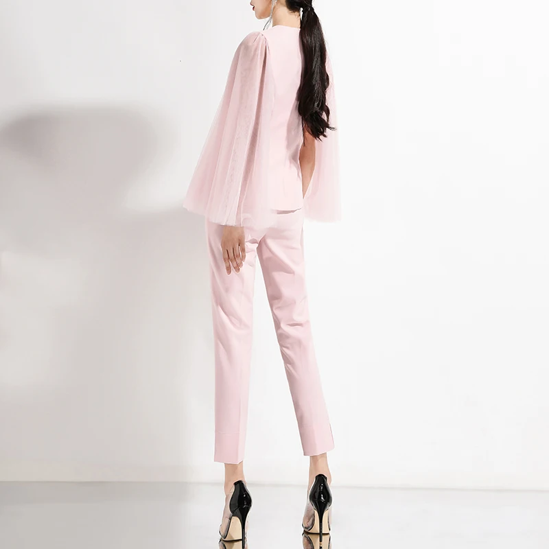 Женский комплект из двух предметов Max Spri модный сетчатый топ с v-образным вырезом