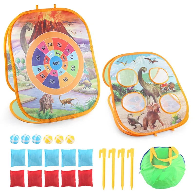 

Cartoon Game Tents Children's Toys Bean Bag Toss Game Foldable Throwing Sandbags Outdoor Games Garden Beach Tent For Kids Adults