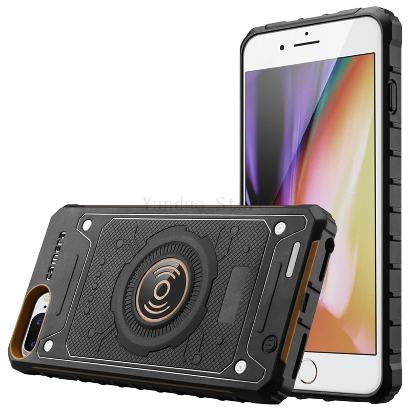 Беспроводное зарядное устройство батарея чехол для iPhone XS 6 6S 7 8 Plus три защиты power bank задняя крышка тонкий противоударный Задний зажим батарея