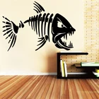 AiyoAiyo наклейки на стену с большими зубами, Акула, рыба, стикеры для гостиной, художественная Наклейка на стену, съемные аксессуары для украшения дома