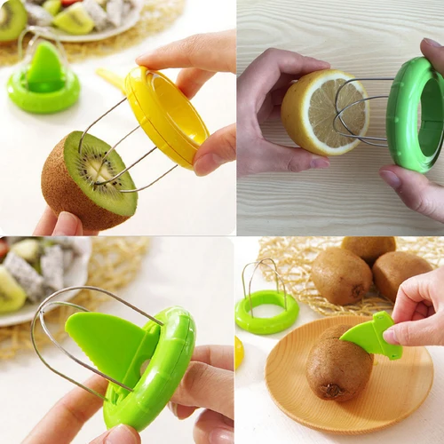

Kitchen Supplies Stainless Steel Kiwi Cutter Fruits Peelers ABS Good Helpers