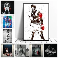 muhammad ali boxing star sports poster abstract canvas painting art print for boys bedroom home decor wall picture