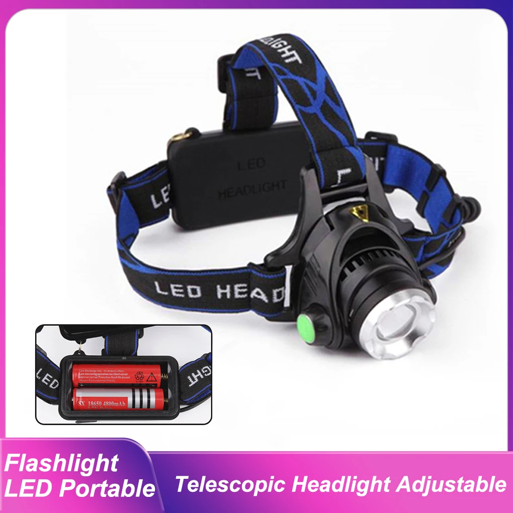 

Headlamps 12000lumens Led Headlamp L2/T6 Zoomable Headlight Head Torch Flashlight Head lamp by 18650 battery for Fishing Hunting