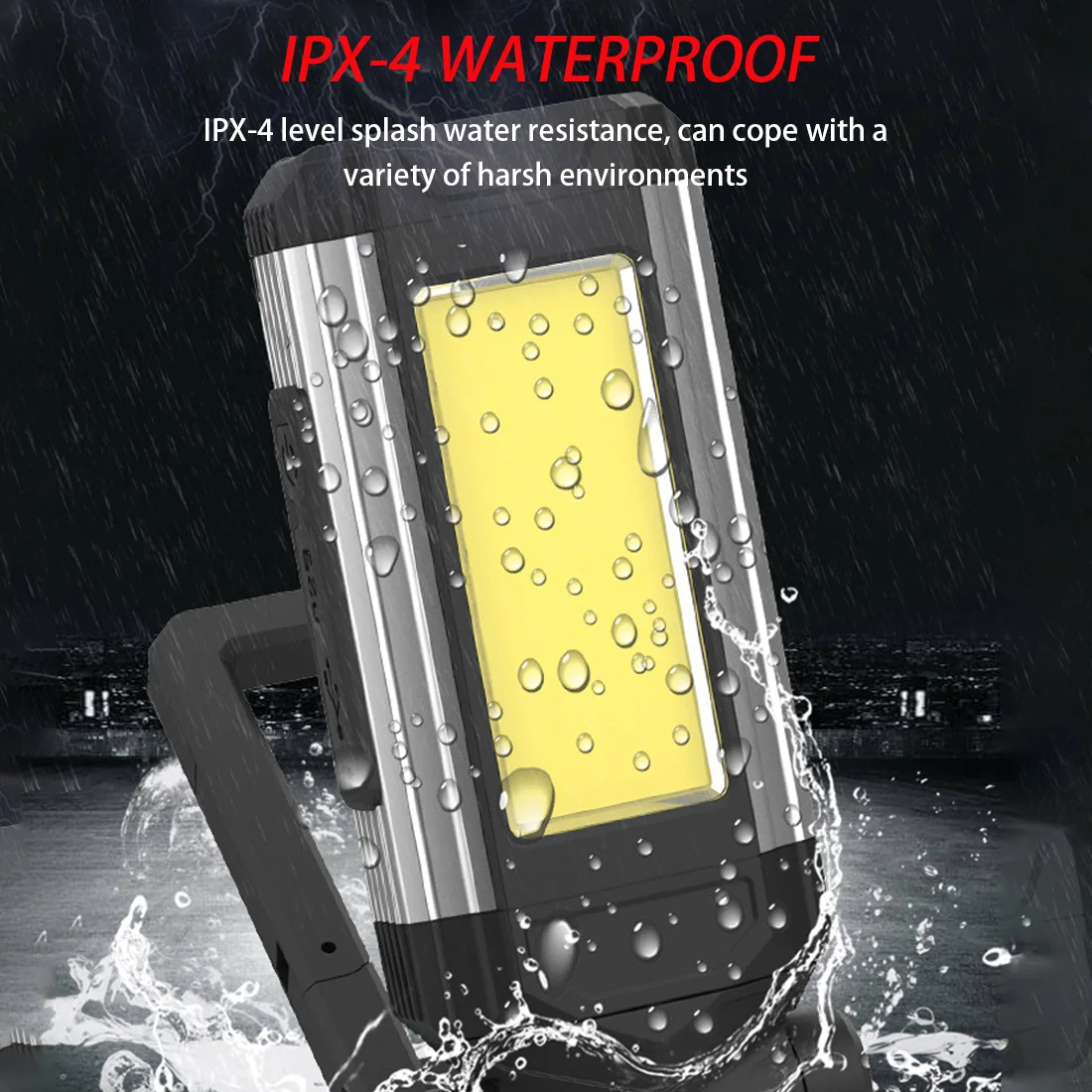 

COB Work Light with Magnet 3200mah LED Flashlight Camping Lamp Waterpoof Torch USB Rechargeable Lantern as power bank Multifunct