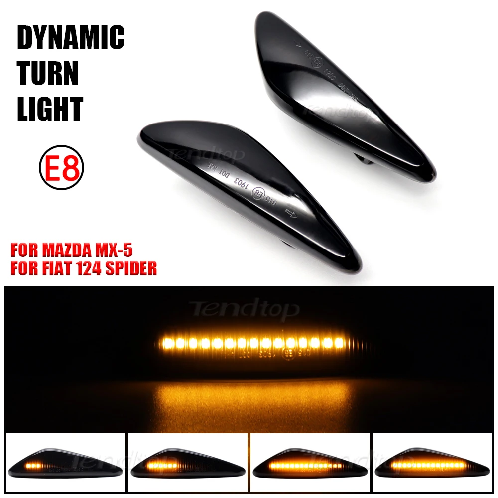 

Для Mazda 6 Mazda6 GH Mazda5 CW Premacy RX-8 MX-5 Fiat 124 Spider динамический мигалка последовательного мигающий светильник сбоку Габаритные фары