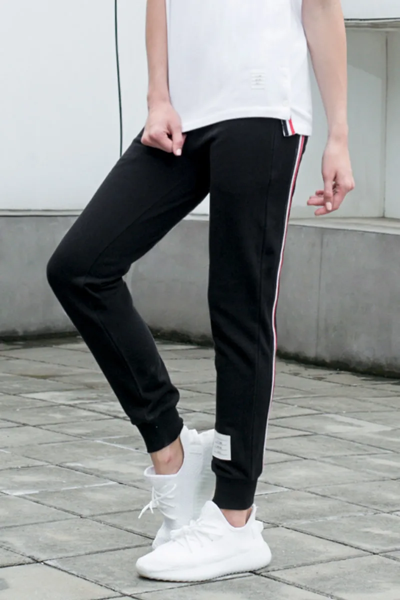 

2021 Fashion TB THOM Brand Sweatpants Women Striped Cotton Casual Sports Trousers Tracksuit Bottoms Womens Jogger Track Pants