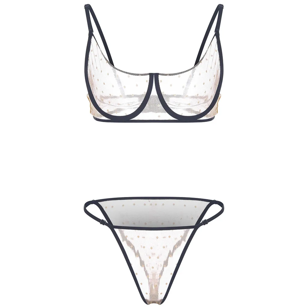 Новинка женский кружевной ажурный привлекательный прозрачный комплект из двух