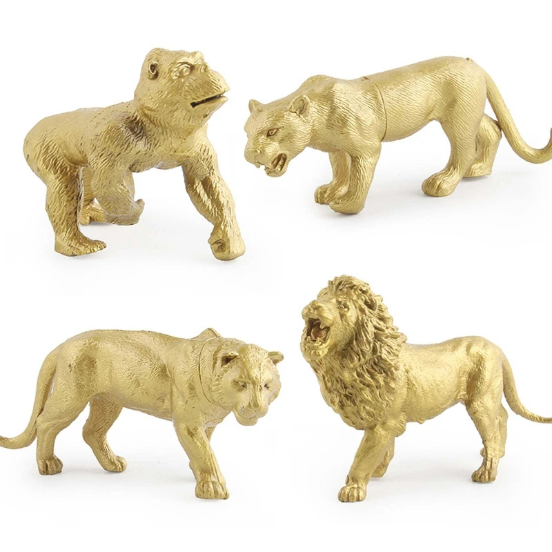 

7Pcs/Set Simulation Mini Wild Zoo Animal Figure Model Plastic Lion Tiger Orangutan Rhino Leopard Elephant Giraffe Toy