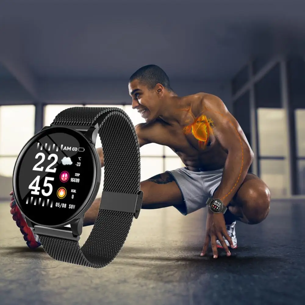UHOOFIT IP67 Водонепроницаемый W8 Смарт-часы фитнес-трекер пульсометр спортивные