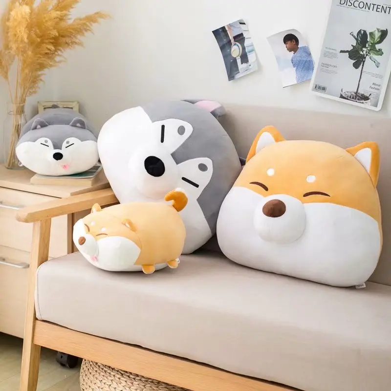 

Cute Husky & Shiba Inu Plush Toy Stuffed Soft Animal Dog Pillow hand warm Christmas Gift Peluche for Kids Girls Kawaii Present
