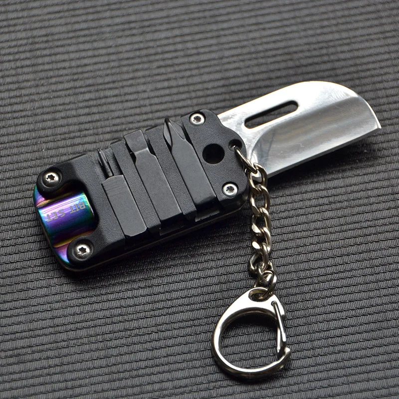 Многофункциональный мини-нож отвертка складной нож из нержавеющей стали для