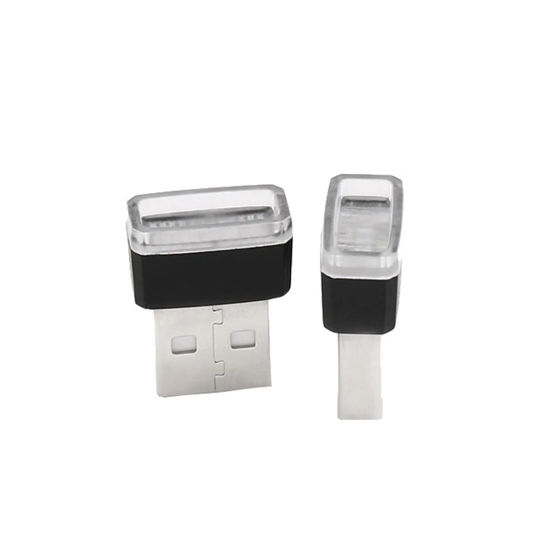 Мини маленький USB светодиодный свет автомобиля Стайлинг интерьера декоративный окружающий аварийный свет портативные аксессуары красный синий белый фиолетовый