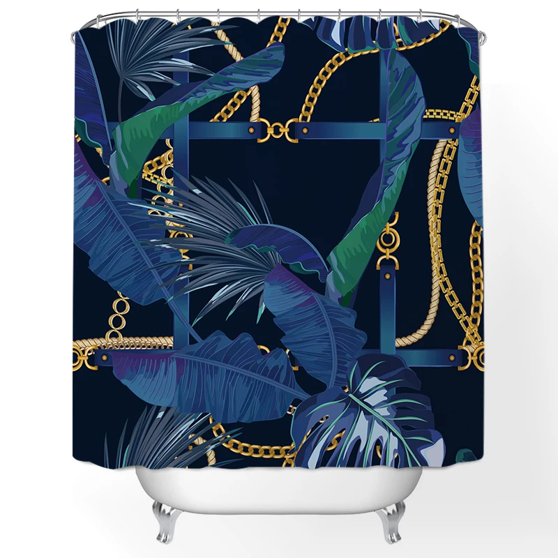 

Leopard Leaves Shower Curtain Simple Bohemian Shower Curtain for Living Room Simple Striped Pattern Bedroom Home Shower Curtains