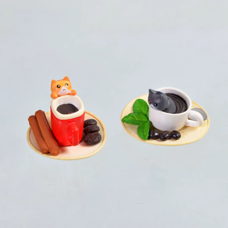 Cute Bathing Cat Shower Coffee Cup котенок Китти маленькая статуя фигурка ремесла фигура