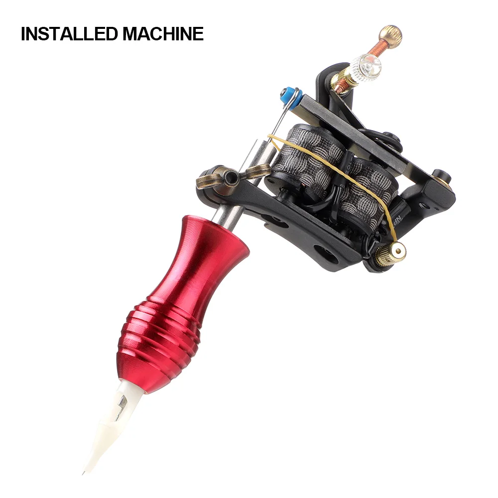 Клеймо татуировки Полный комплект 2 машины 1 источник питания 10 чернил ручки 20