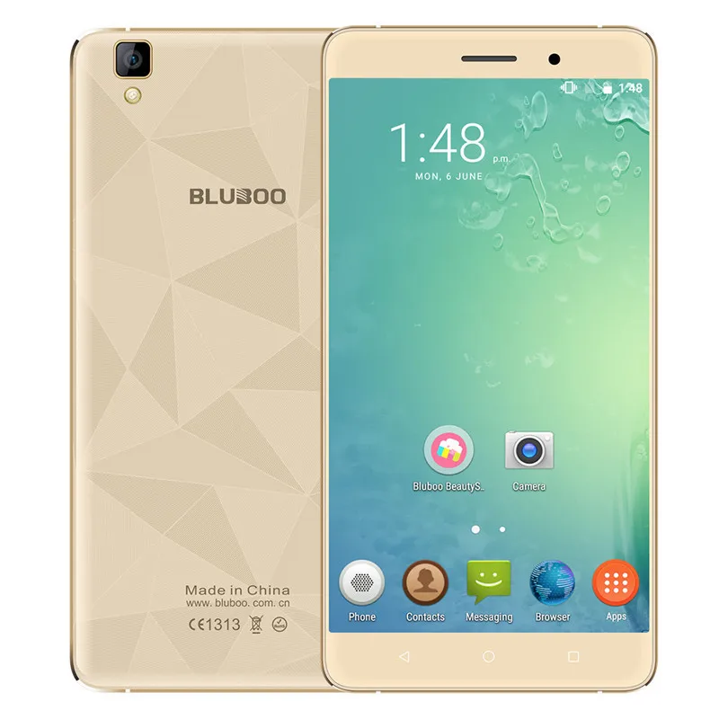 Смартфон Bluboo Maya 3g экран 5 дюйма HD 3000 мАч WCDMA MTK6580 четырехъядерный Android 6 0 2 Гб + 16 ГБ