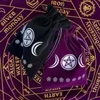 13x18 см Толстая бархатная сумка для хранения Таро рисунок звезды луны защитная сумка на шнурке с вышивкой для карт настольной игры,таро,карты таро