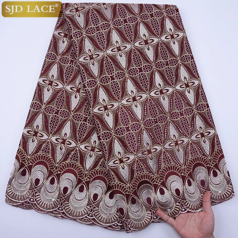 

Кружево SJD, швейцарская вуаль, кружево 2020, новый дизайн, хлопковое Африканское кружево, вышивка, гипюр, кружево высокого качества, нигерийска...