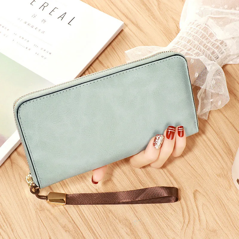 

Brand Designer Wristband Wallets Women Many Departments Clutch Wallet Female Long Large Card Purse Ladies Handbag