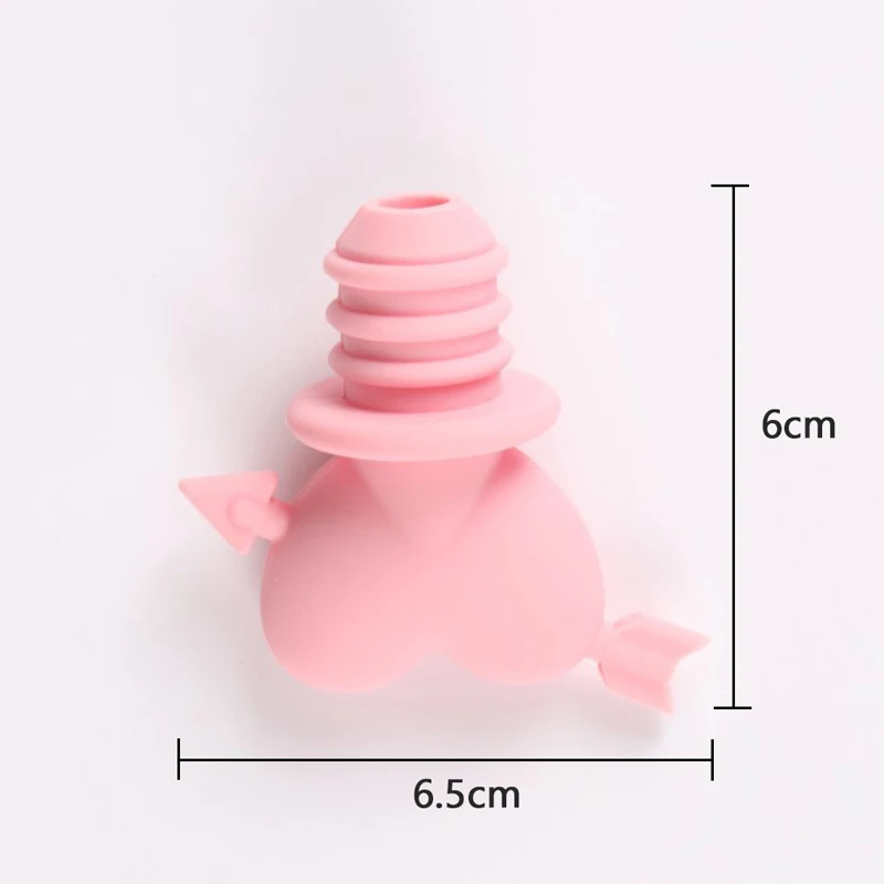 

Silicone Heart Shaped Wine Wine Sealing Stoppers Silicone Wine Bottle Stopper