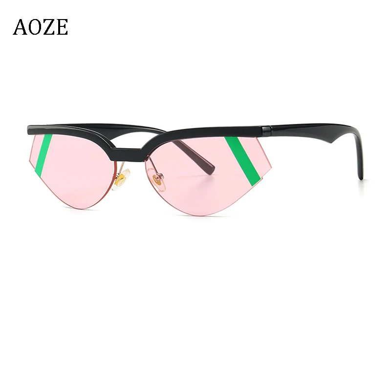 

2020AOZE retro Personality cat eye sunglasses female designer brand vintage fashion women's sunglasses UV Women ins Popular