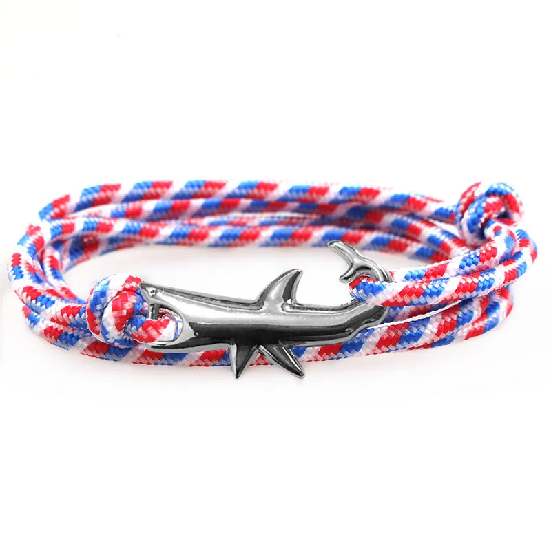 Viking браслет Акула браслеты из камней ручной работы DIY подарок Для мужчин