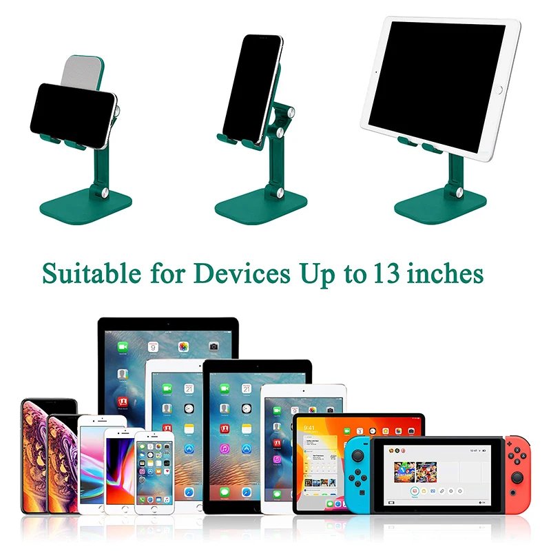 cell phone holder tablet stand height angle adjustable portable foldable with anti slip silicon pad for desk free global shipping