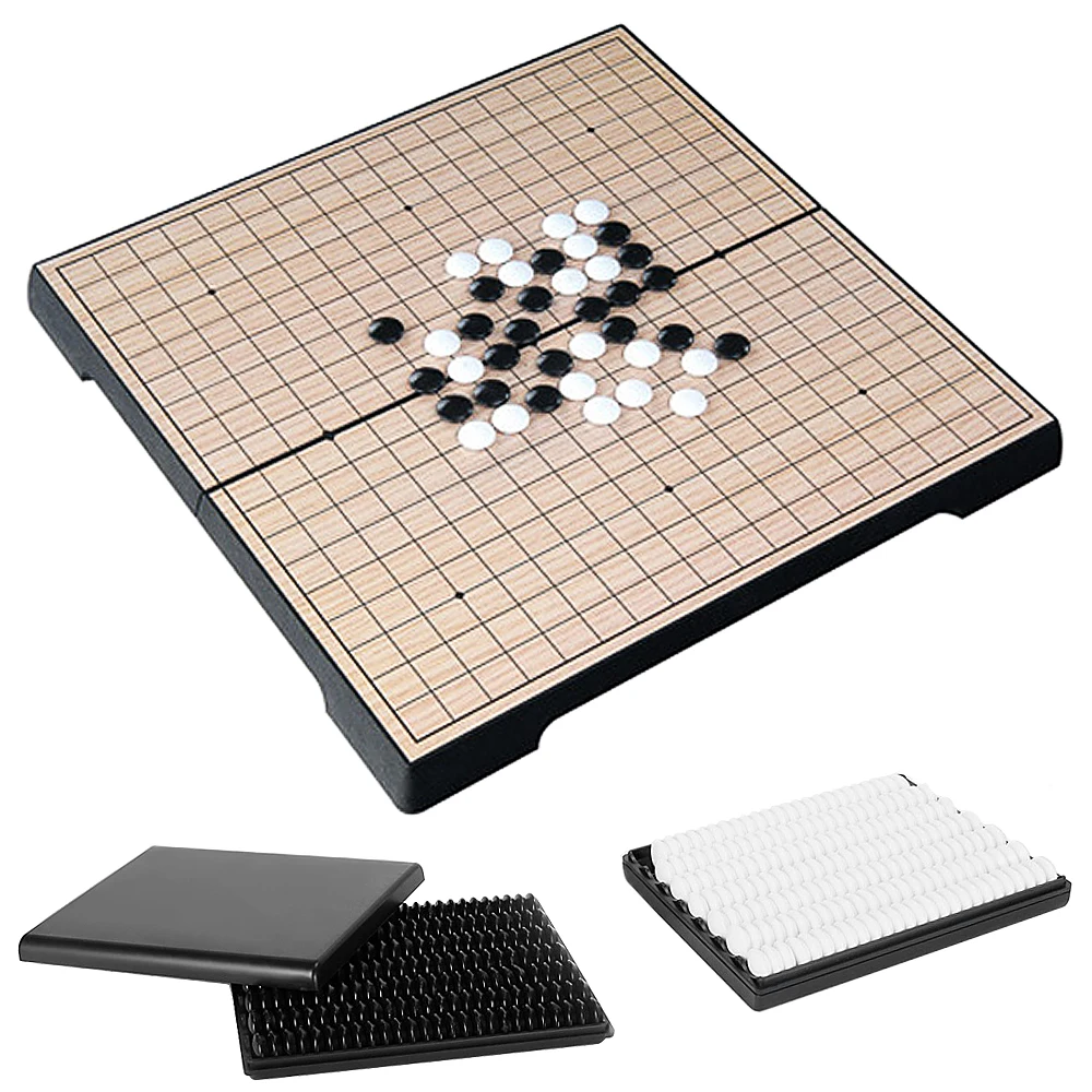 

19x19 складной магнитный игровой набор Go Chess Портативный Легкий Настольный Игровой Набор для путешествий Weiqi китайские шахматы игрушка для ро...