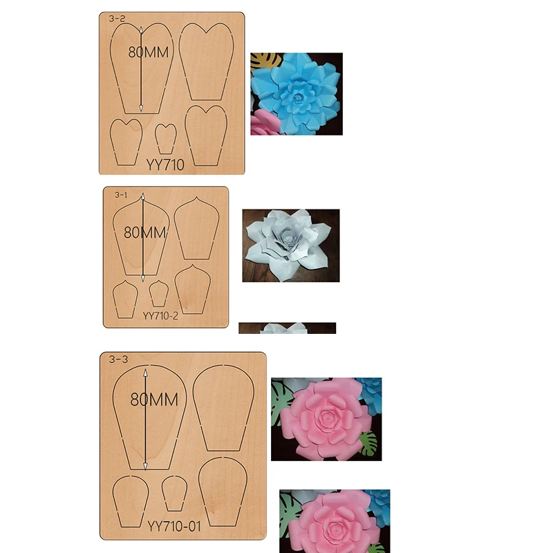 

Decorative flower wooden dies Suitable for common die cutting machines on the marketLarge Die Cut, Bundle of FlowersYY710