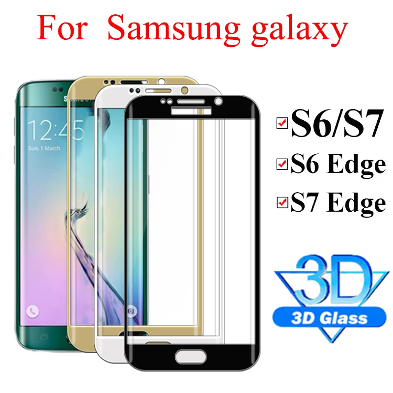 Защитное стекло для samsung galaxy S6 S7 Edge, защитная пленка для экрана из закаленного стекла samsyng S 6 7 tremp, защитная пленка