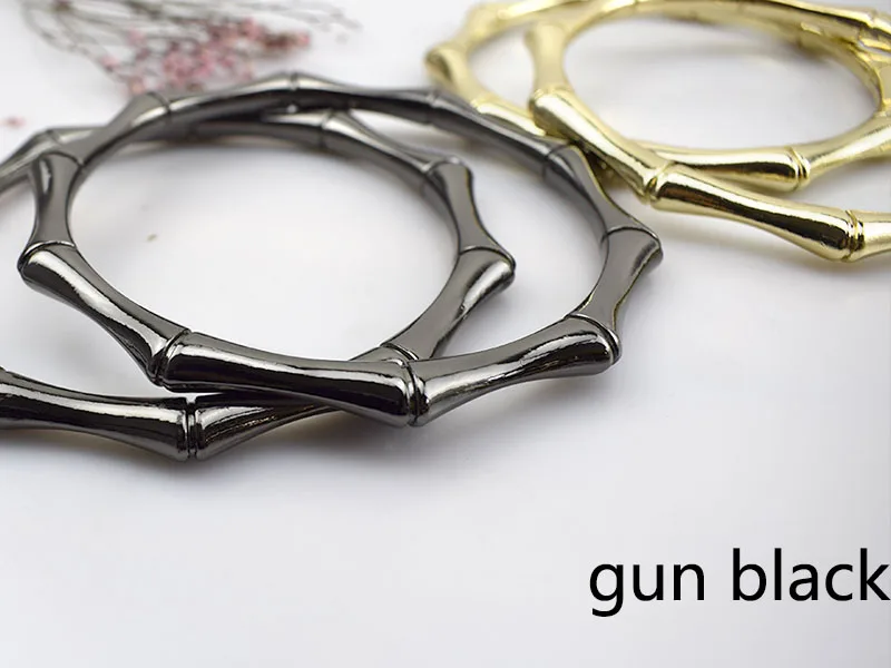 gun black 1 пара = 2 шт. Meetee сумки ручки металлические O D кольцо пряжки рамка сумочка кошелек плечевой ремень DIY Замена Кожа ремесло аксессуары - Цвет: gun black