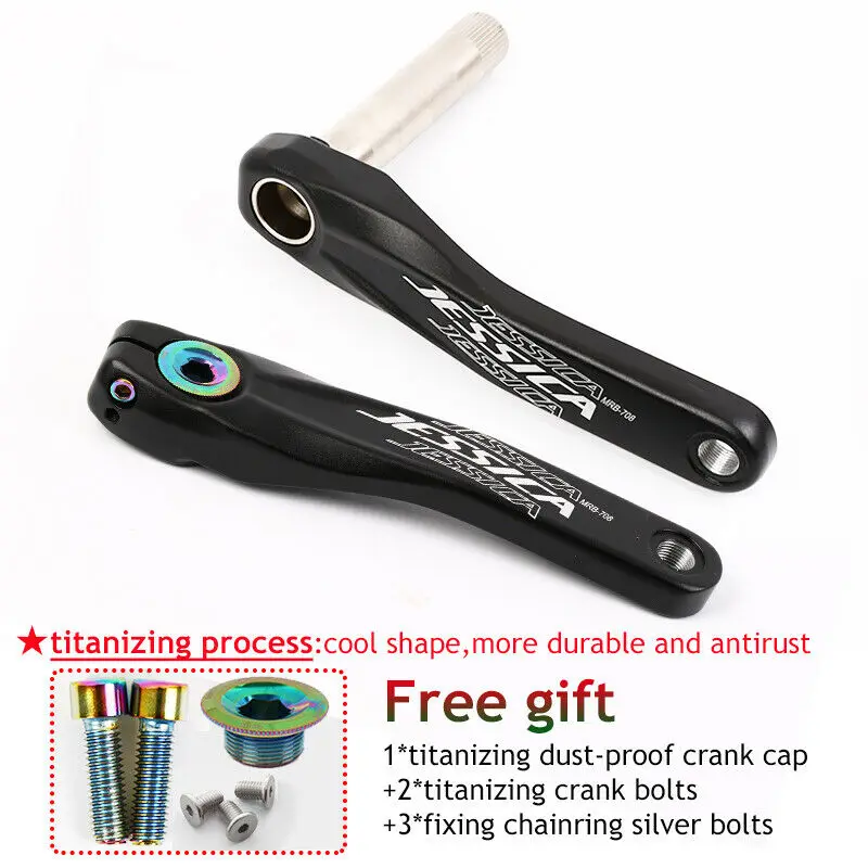 crank JESSICA 170 мм кривошипный GXP MTB велосипедный кривошипный Набор для шоссейного велосипеда, алюминиевый BB конвертер, запчасти для горного велосипеда, аксессуары - Цвет: crank