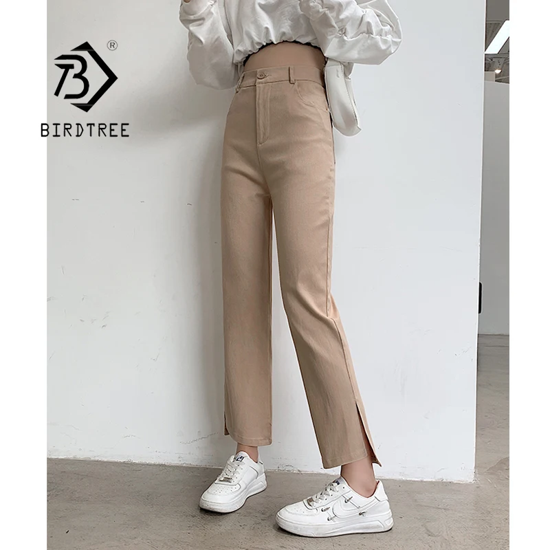 Женские летние брюки с разрезом Свободные повседневные штаны Осенние