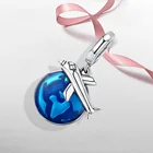 Настоящие ювелирные изделия 925 из бисера, серебряная Очаровательная кофейная чашка из бисера, для путешествий по всему миру, pengдант, подходит для оригинального шарма, подарок для женщин