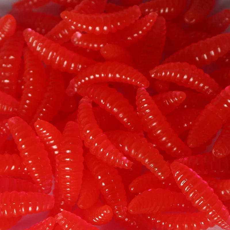 50 шт. 2 см 0 3 г мягкие рыболовные приманки крючки запах червей Светящиеся креветки
