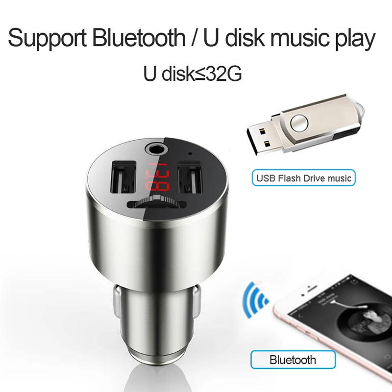 2021 Hi-Fi AUX автомобильный MP3-плееры громкой связи Bluetooth 5 0 FM передатчик 4.8A Dual USB
