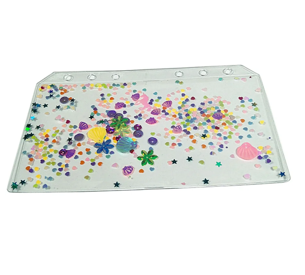 A6 ПВХ планировщик милый блесток вкладыш сумка для хранения дневник Binder 6