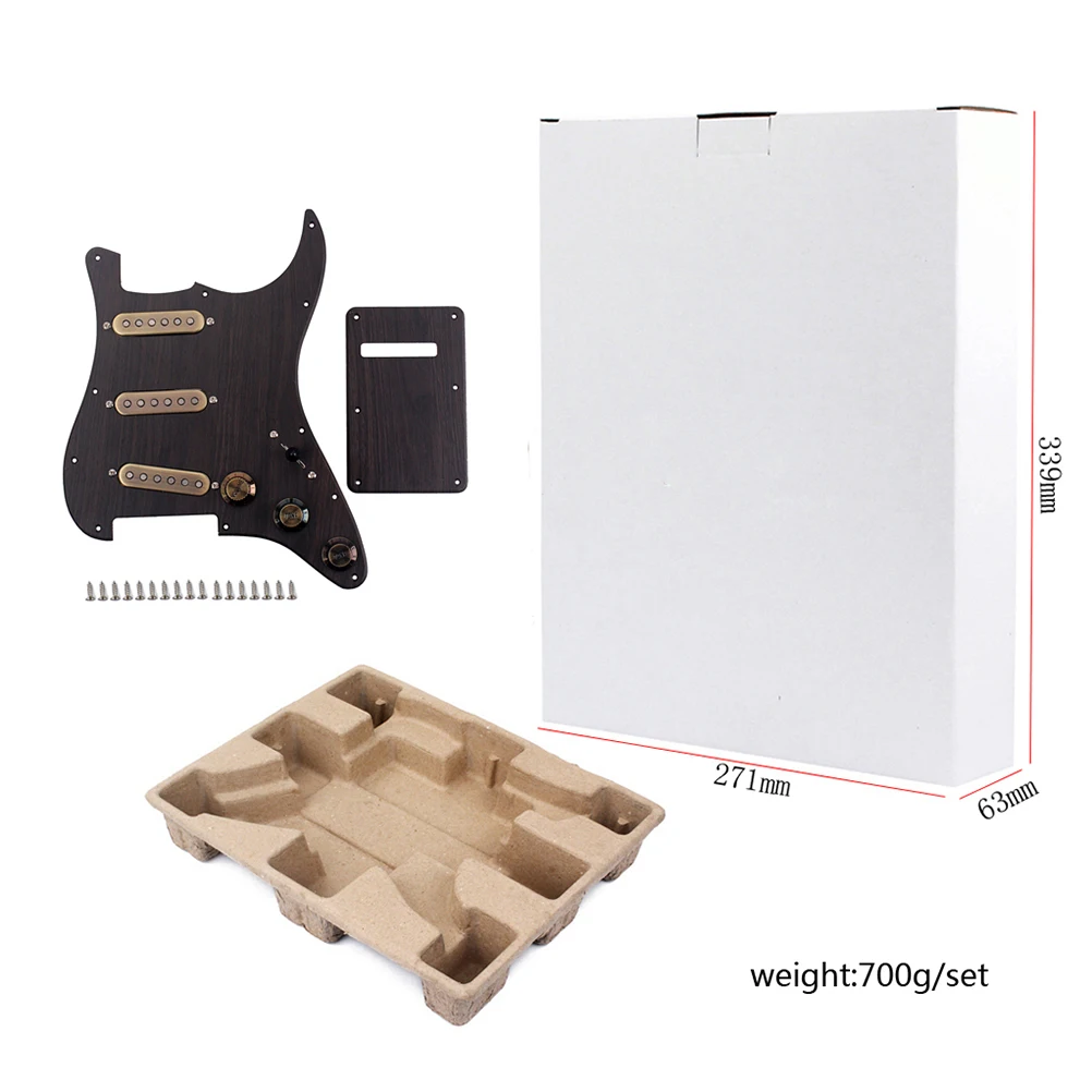 1 комплект GP120 SSS загружен Предварительно проводной Humbucker Pickguard пикапы набор ручек
