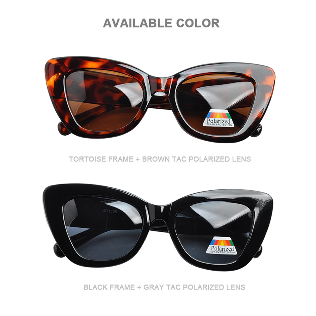 

Cat Eye Polarized Sunglasses Fashion UV400 Sunglasses For Women Brand Vintage Retro Eyeglasses Big Size Sunglasses DD1508