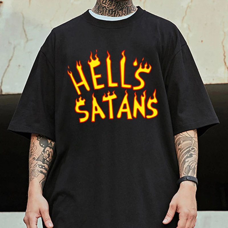Женские готические футболки Hells Satans Готическая рубашка винтажные в стиле гранж с