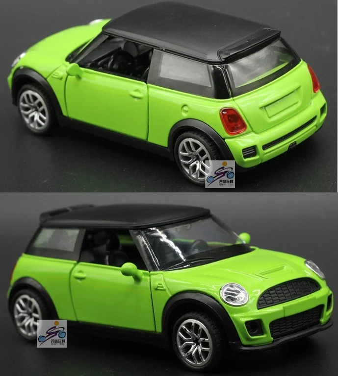 1/32 MINI COOPER Литой Сплав литой автомобиль вытяните назад игрушки со звуком и