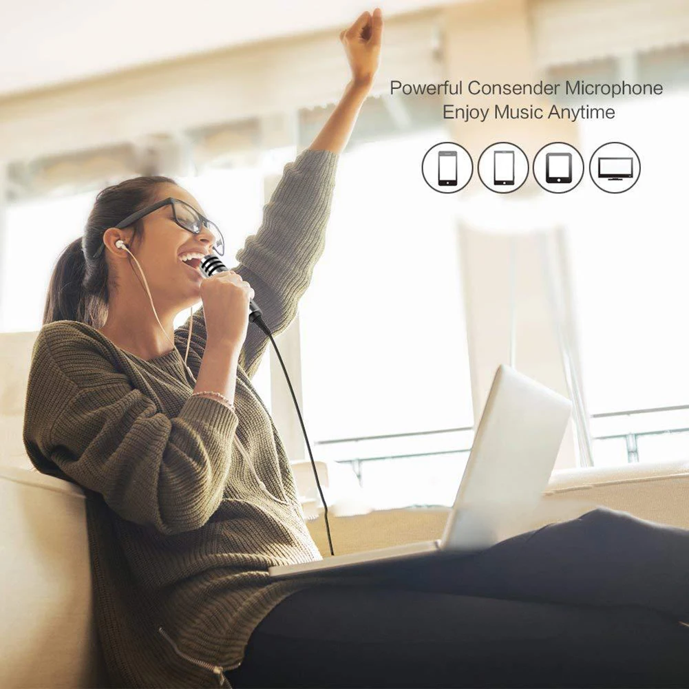 Конденсатор Запись микрофон ультра-широкий 3 5 мм конденсаторный Студийный