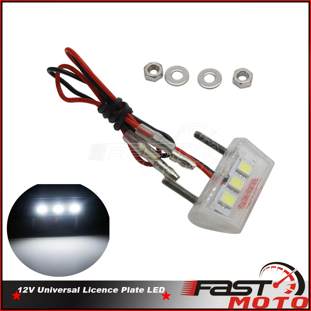 

12 в черно-белые аксессуары для мотоциклов и автомобилей, подсветка пластины с маркировкой E, 3 светодиода, подсветка номерного знака, универс...