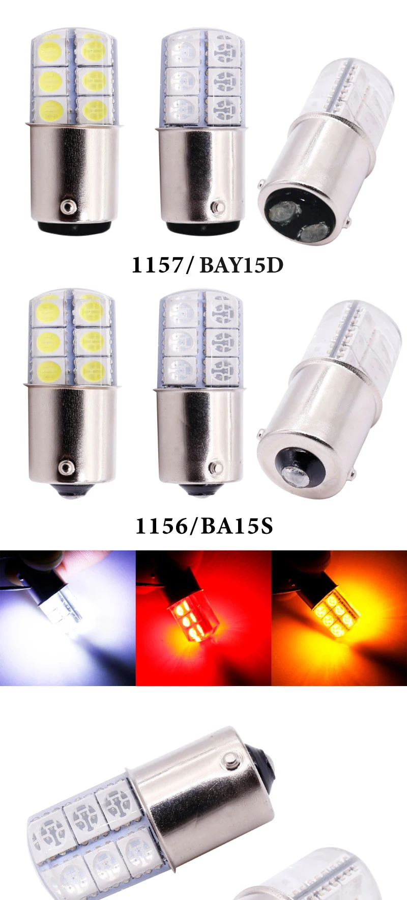 1 шт. S25 1156 BA15S p21w 1157LED белый светильник s 5050 12SMD силикагель DC12V Автомобильный задний Задний стояночный светильник стоп-сигнал лампа