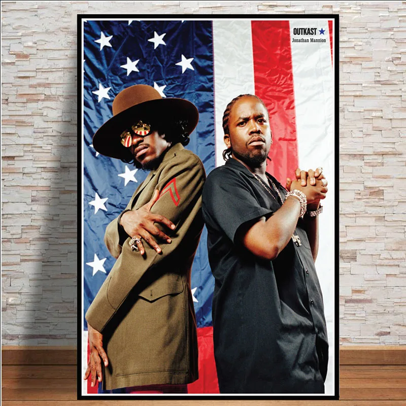 Плакаты распечатки Outkast США альбом рэп музыка звезда хип-хоп рандомная Картина на