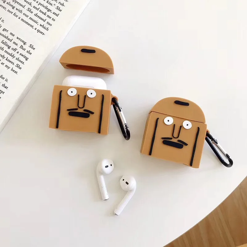 Мультфильм милый Король Лев 3D наушники защитная оболочка для airpods 2 чехол для Apple Bluetooth гарнитура крышка защита коробки