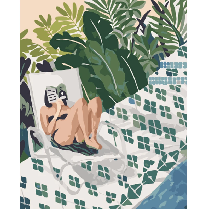 Абстрактные пляжные праздничные цифровые раскрашивания по номерам