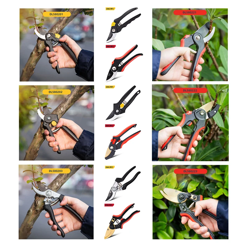 

DELI 7''/8''/8.5'' Pruner Tree Cutter Pruning Shears SK5 Secateurs Hand Pruner Clippers Trimmers Plant Trim Garden Scissor Tool