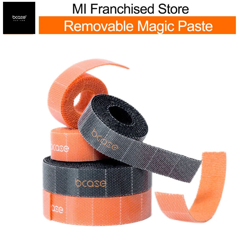 Xiaomi bcase прочная самоклеящаяся клейкая лента на липучке органайзер для кабелей и